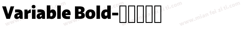 Variable Bold字体转换